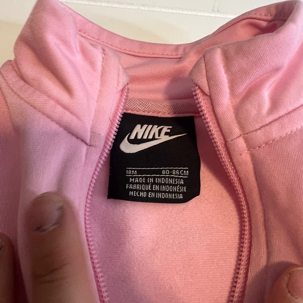 Nike Kids Pink Tricot Tracksuit Jacket and Pants Set 18M D692-A8F - Picture 5 of 6